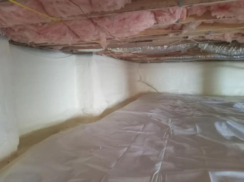 Crawl space encapsulation with closed-cell spray foam for Roof Maintenance in Grove City